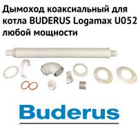 Дымоход для котла BUDERUS Logamax U052 любой мощности, комплект антилед (Россия) (DYMlogU052Ru)