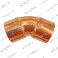 Медь Угол двухраструбный 45° 35 пайка