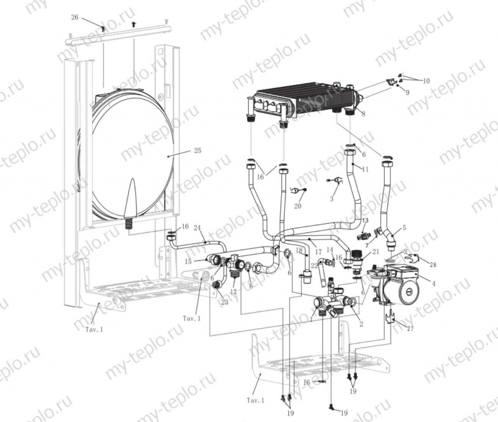 Запчасти для котла Electrolux Basic X 24 Fi купить в Самаре