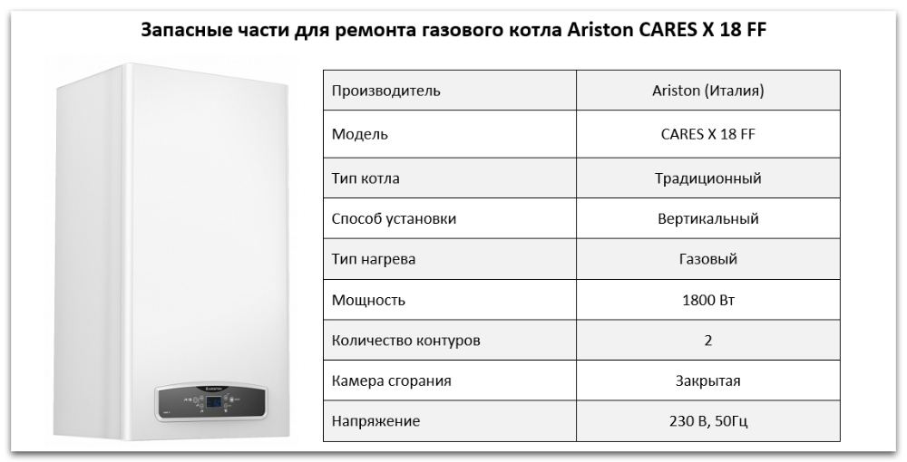 Купить запчасти Ariston CARES X 18 FF в Самаре